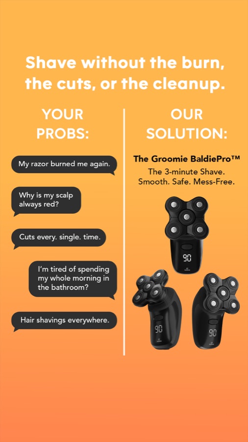 Groomie, your probs our solution, chat bubble objections